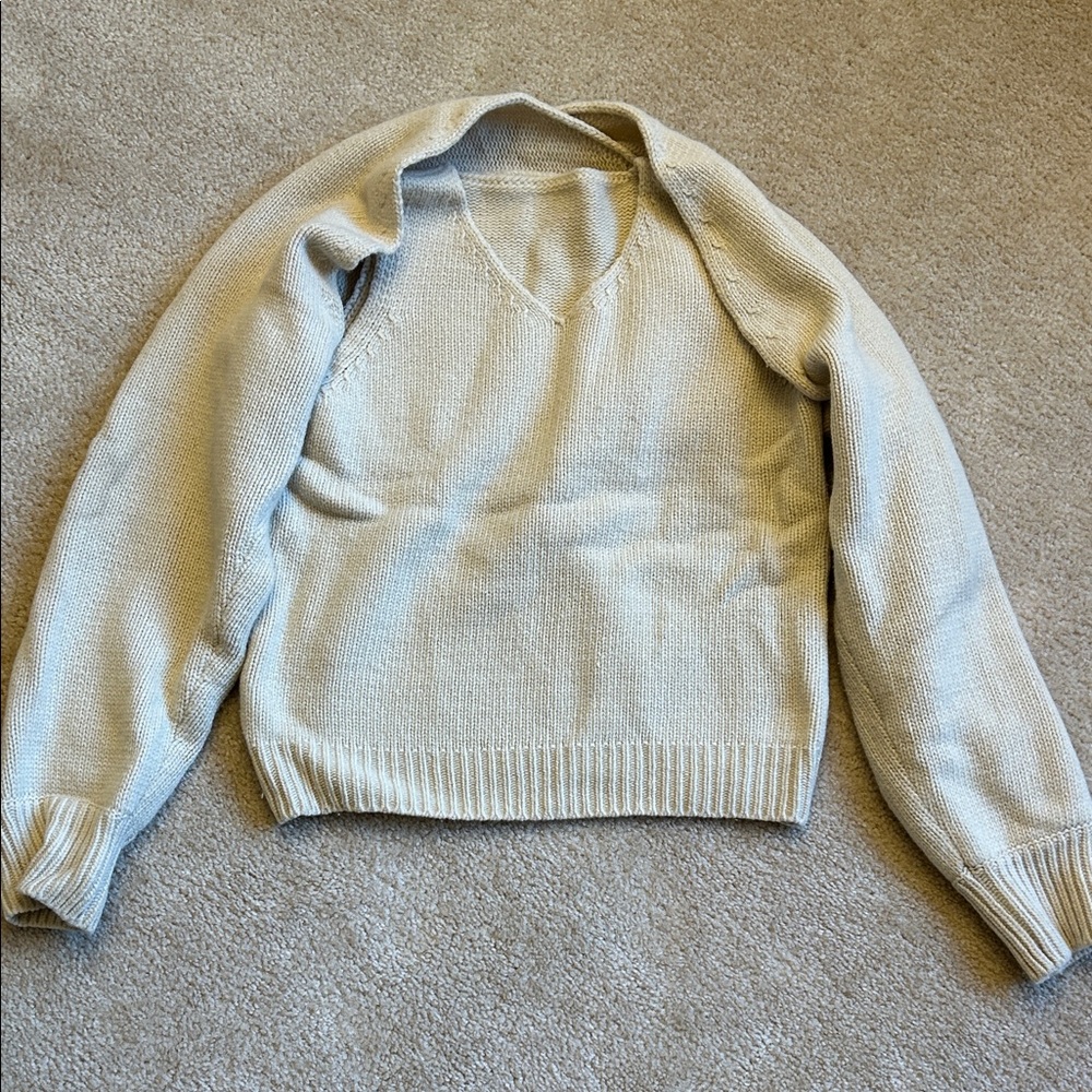Moia wool cream two piece set knitwear